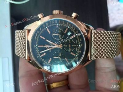 Breitling Transocean Copy watch - Rose Gold Black Chronograph Watch
